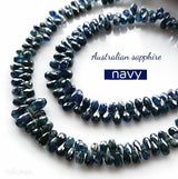 サファイア*ネイビー<br>小粒ティアドロップ-Tinker*beads.jp