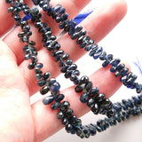 サファイア*ネイビー<br>小粒ティアドロップ-Tinker*beads.jp