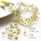 レモンクォーツ<br>ツイストドロップ-Tinker*beads.jp