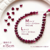 ロードライトガーネット<br>5mmプチハート-Tinker*beads.jp