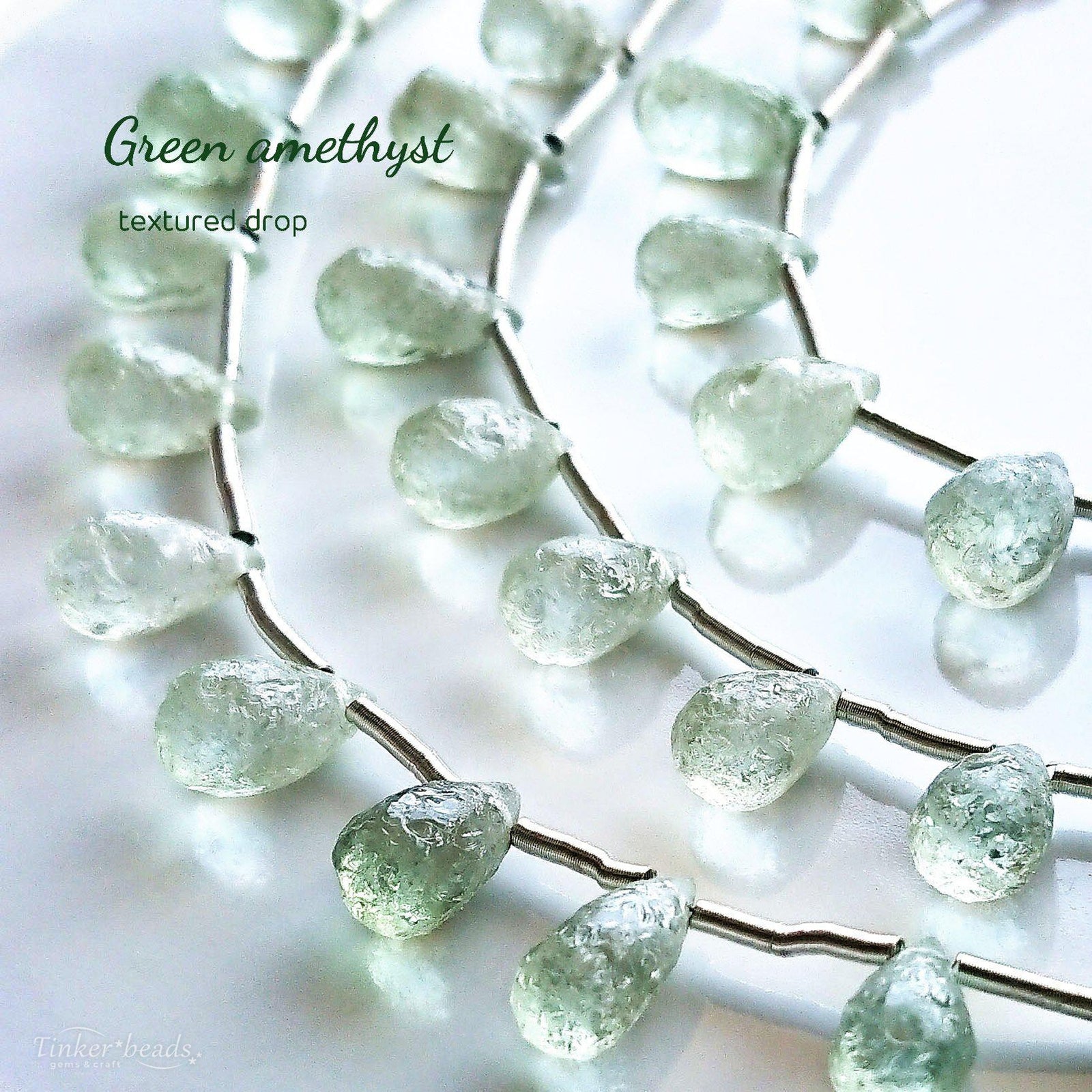 no.0186 艶消しグリーンクォーツのビーズラップ no.0186 艶消しグリーンクォーツのビーズラップ no.0186 艶消し