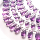 Tinker*quartz<br>アメシストカラー<br>ペアシェイプカット-Tinker*beads.jp