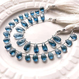 Tinker*quartz<br>ロンドンブルーカラー<br>ペアシェイプカット-Tinker*beads.jp