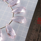 Tinker*quartz<br>クンツァイトカラー<br>ペアシェイプカット-Tinker*beads.jp