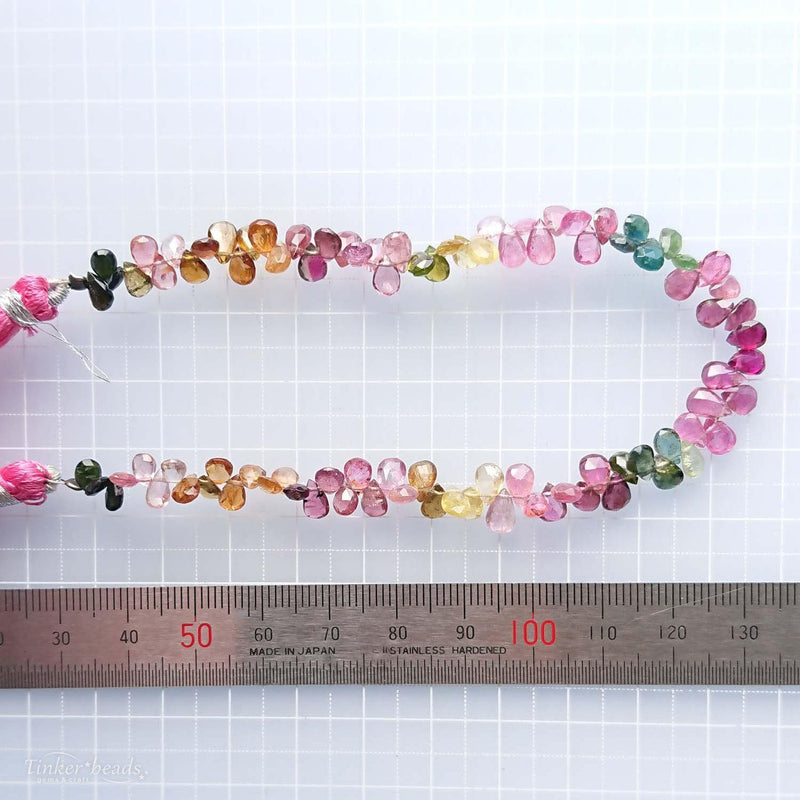 マルチカラートルマリン<br>5mmペアシェイプ-Tinker*beads.jp