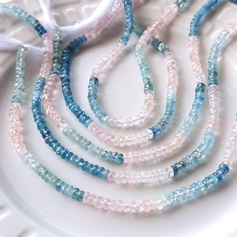 アクアマリン& モルガナイト 3mmボタンカット – Tinker*beads.jp