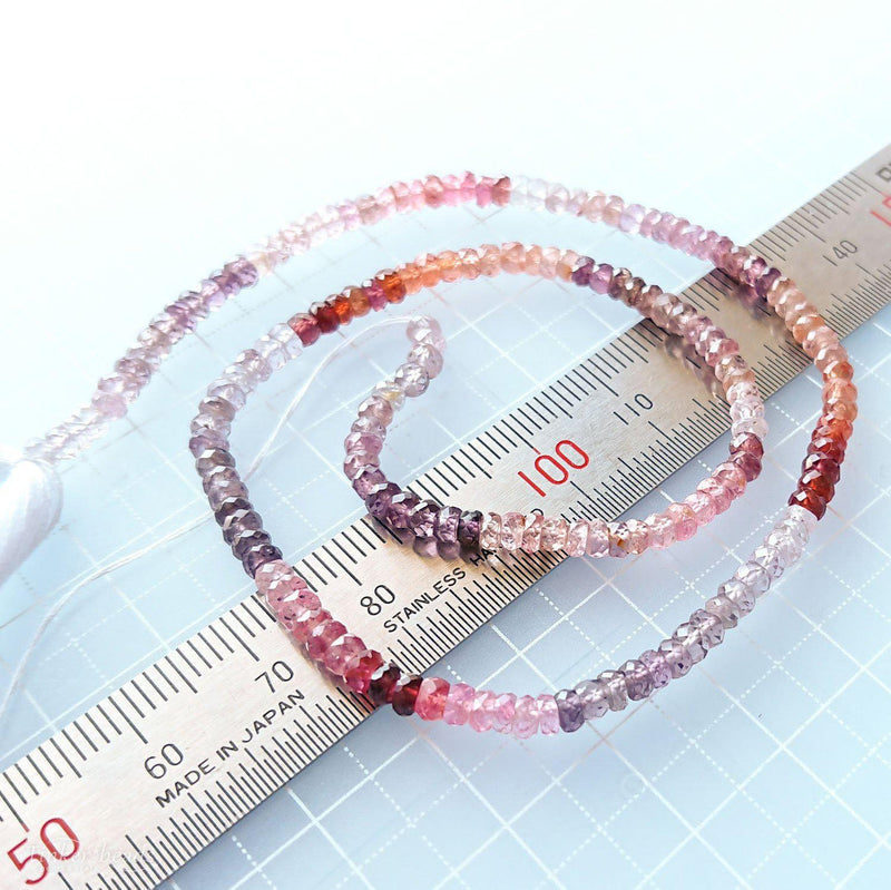 マルチカラースピネル<br>3mmボタンカット-Tinker*beads.jp