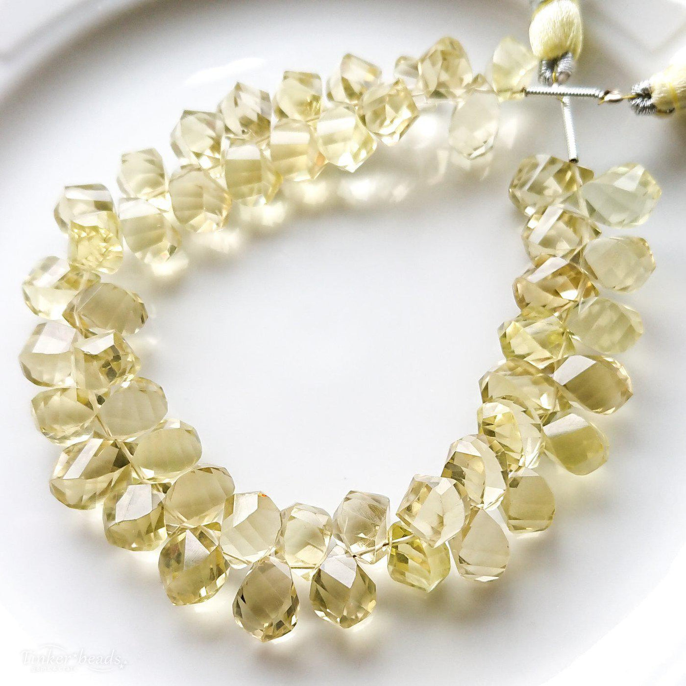 レモンクォーツツイストドロップ – Tinker*beads.jp