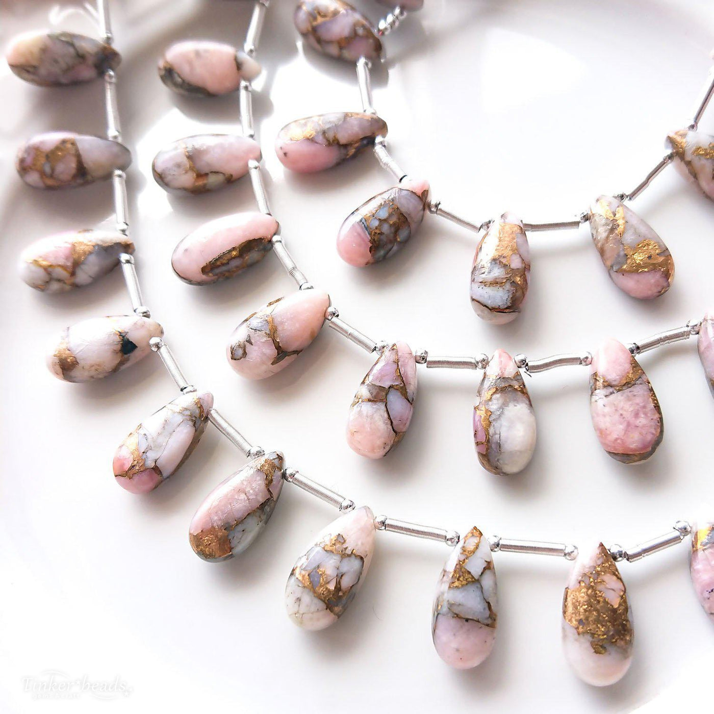 コッパーピンクオパール 15×7ペアシェイプ – Tinker*beads.jp