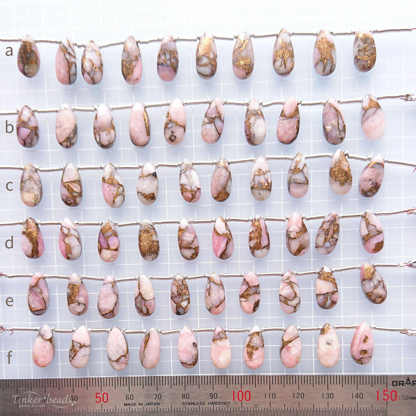 コッパーピンクオパール 15×7ペアシェイプ – Tinker*beads.jp