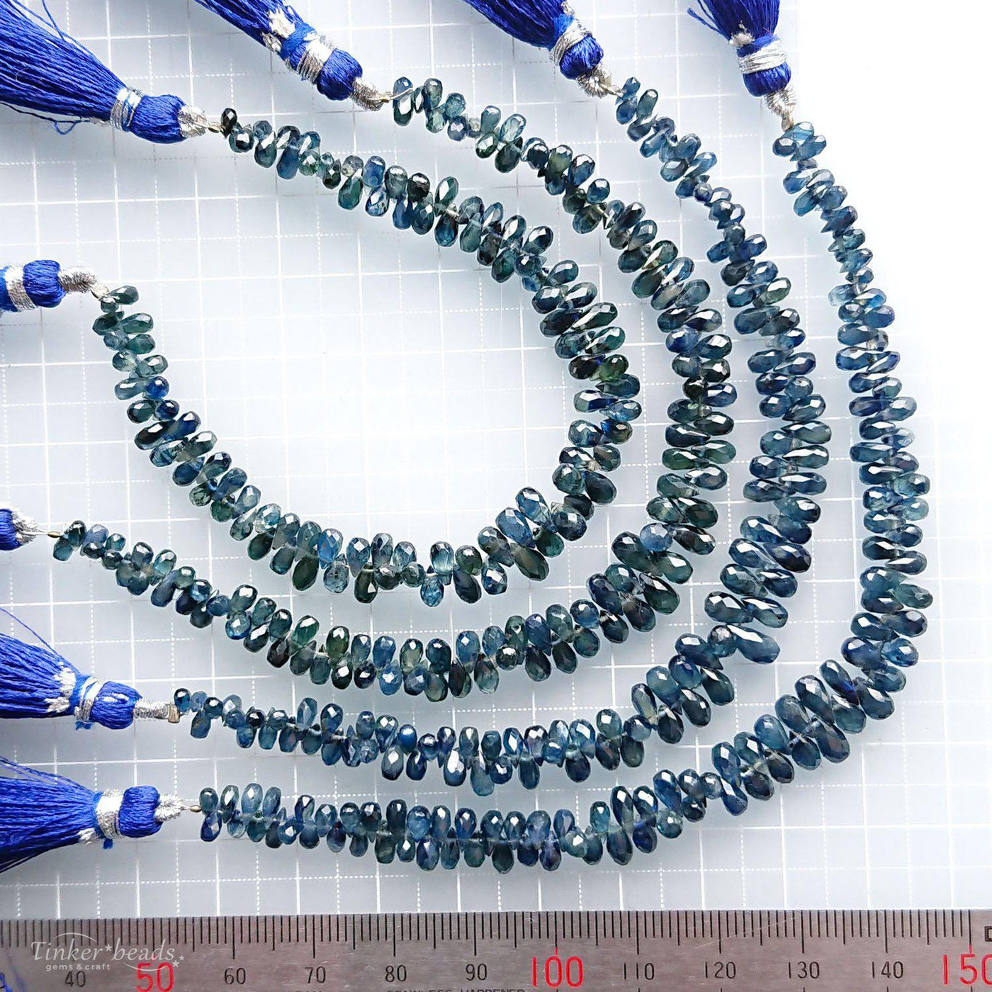 サファイア＊インディゴ 小粒ティアドロップ – Tinker*beads.jp