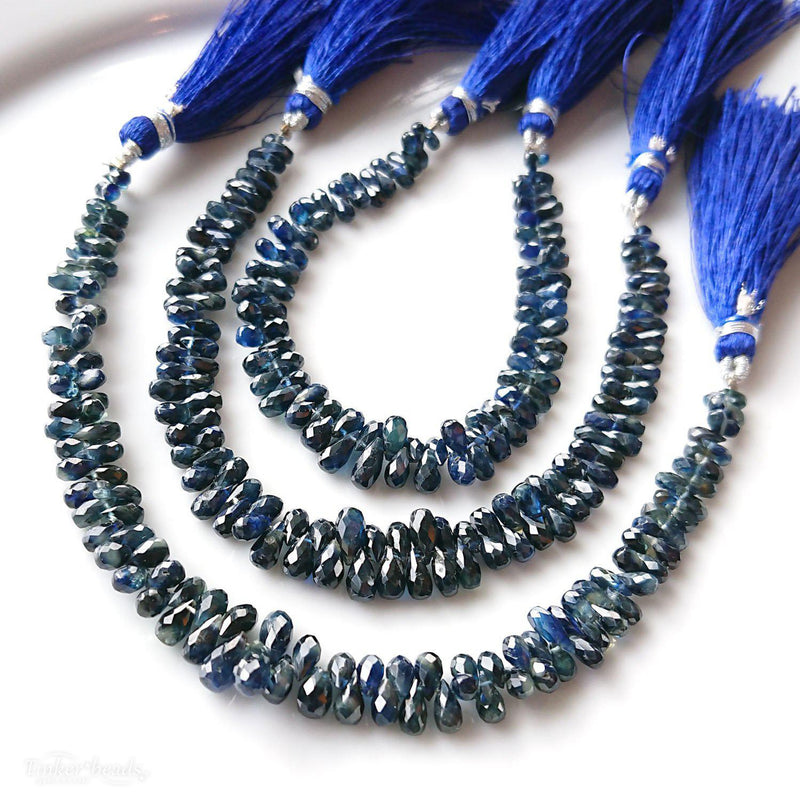 サファイア＊ネイビー<br>小粒ティアドロップ-Tinker*beads.jp