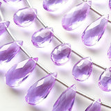 Tinker*quartz<br>ラベンダーカラー<br>ペアシェイプカット-Tinker*beads.jp