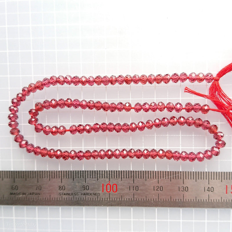 レッドガーネット</br>4mmボタンカット-Tinker*beads.jp