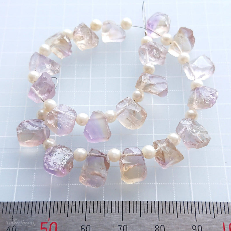 アメトリン<br>10mmラフドロップ-Tinker*beads.jp