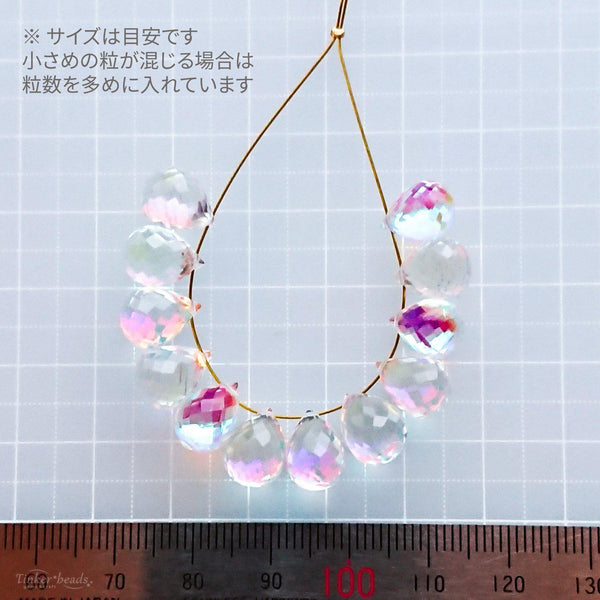 ミスティッククォーツ<br>10mmドロップ-Tinker*beads.jp