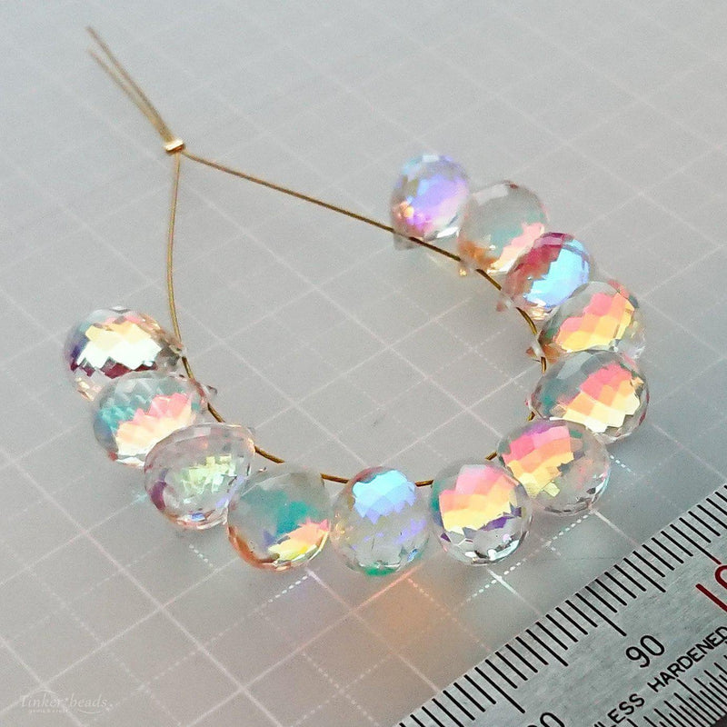 ミスティッククォーツ<br>10mmドロップ-Tinker*beads.jp