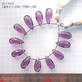 Tinker*quartz<br>アメシストカラー<br>ペアシェイプカット-Tinker*beads.jp