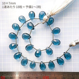 Tinker*quartz<br>ロンドンブルーカラー<br>ペアシェイプカット-Tinker*beads.jp