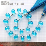 Tinker*quartz<br>スイスブルーカラー<br>ペアシェイプカット-Tinker*beads.jp