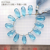 Tinker*quartz<br>スカイブルーカラー<br>ペアシェイプカット-Tinker*beads.jp