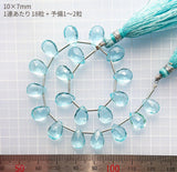 Tinker*quartz<br>アクアマリンカラー<br>ペアシェイプカット-Tinker*beads.jp