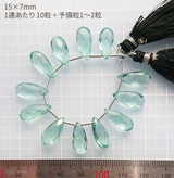 Tinker*quartz<br>ミントカイヤカラー<br>ペアシェイプカット-Tinker*beads.jp