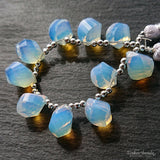 Tinker*quartz<br>オパライトカラー<br>ツイストドロップ-Tinker*beads.jp